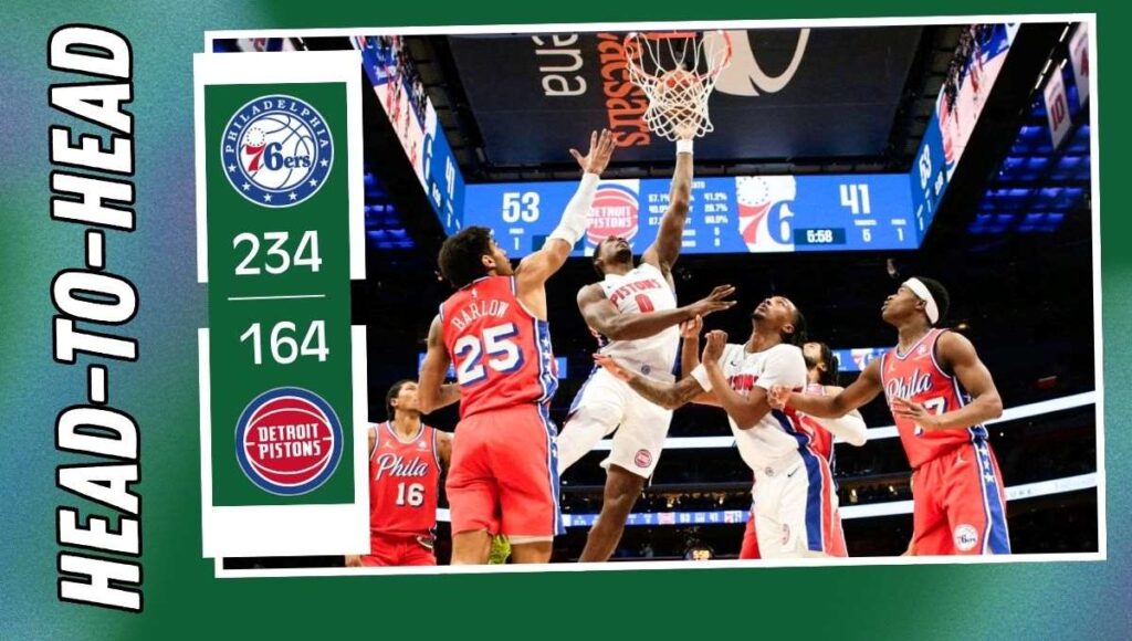 76ers vs Detroit Pistons Head-to-Head